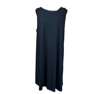 LOFT NWT Black Rayon Blend Knee-Length Sleeveless Sheath Dress Size XL